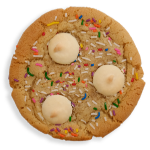 White Chocolate Sprinkle cookie